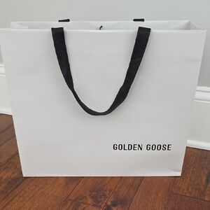 Golden Goose White Tote with Black Handles